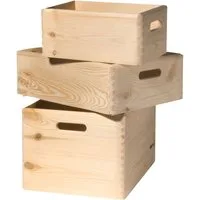 Holzwaren Wasmer Allzweckkiste Stapelkiste ohne Deckel