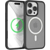 EAZY CASE Handyhülle Outdoor Case MagSafe Matt für Apple iPhone 14 Pro 6,1 Zoll, Outdoor Handy Hülle kompatibel mit Qi & MagSafe Silicon Case Schwarz