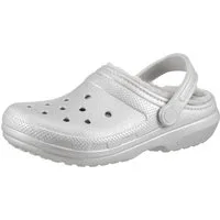 Crocs Classic Fuzz Lined Glitter Clog mit Lüftungsöffnungen