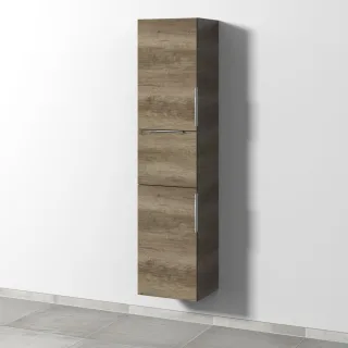 Sanipa 3way Hochschrank mit 2 Türen und 1 Auszug, Eiche-Nebraska UM10437