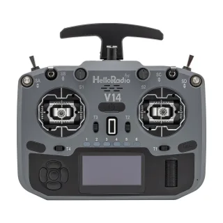 HelloradioSky V14 MAX 2.4GHz Built-in 1000mW ELRS/4IN1 CNC Metal Hall Gimbal Open Source EDGETX Radio Transmitter OLED S