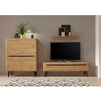 Home affaire Wohnwand Torge, Anbauwand, Schrankwand, Mediawand, Wohnzimmer-Set, (3-St)