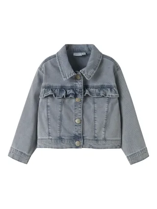 NAME IT - NMFJULIA DNM FRILL JACKET 6006-YB F Light Blue Denim - Gr. - 98