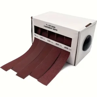 Emery Sandpaper 5 Rolls Abrasive Cloth Aluminum Oxide 150 240 320 400 600 Grit 25mm x 6m Woodworking Metal Automotive Po
