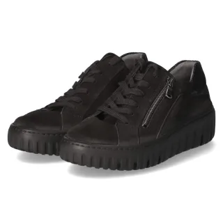 Waldläufer Low Sneaker LIVIA - Gr. 37,5 - Schwarz - Rauleder