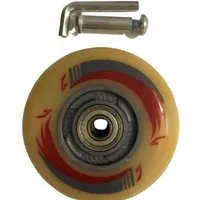 Botells Ersatzrad ABEC 7 2-Set Ersatz Leucht-Räder Waveboard Scooter, 80 mm Alu-Achse (2er Set), Breite: 24mm Querschnitt (Höhe) 24mm Breite Radlager