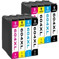 AUMOK 8er 604XL für Epson 604 Druckerpatronen Multipack XP 2200 2205 Tintenpatrone (XP-4200 XP-4205, 8-tlg., WorkForce WF-2910DWF WF-2930DWF WF-2935DWF WF-2950DWF)