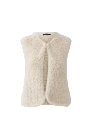 Oui - Strickweste whitecap gray - Gr. - 36