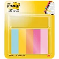 Post-it Notes Haftnotizblock Haftstreifen Page Marker Beachside Collection, sortiert, 5 x 50 Blatt