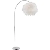 GLOBO LIGHTING Stehlampe, Leuchtmittel nicht inklusive, Bogenleuchte mit Federn Stehlampe Wohnzimmerleuchte Stehleuchte