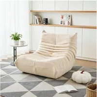 REDOM Sofa Sitzsack, Einzelsofa, Wohnzimmer Sofa, Interne rahmenlose Struktur, Teddyfleece+Schaumstoff mit hoher Dichte 1 Teile