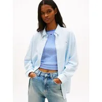 Tommy Jeans Hemdbluse TJW RLX LINEN SHIRT mit zeitlosem Design, Leinen-Mix, Relaxed Fit