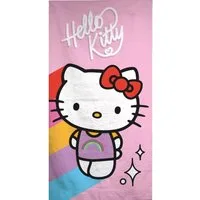 Hello Kitty Badetuch Hello Kitty Rainbow Badelaken, Strandtuch 70x140cm (Schnell trocknend), 100% Baumwolle (1-St)
