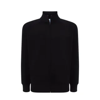 JHK - Sweatshirt Durchgehender Reißverschluss für Herren/Damen Unisex (Schwarz)