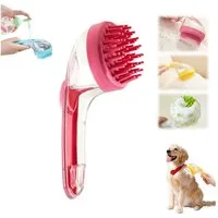 Ledander Fellbürste 2-in-1 Hundebürste mit Shampoo-Spender, Fellbürste Hund, Sanfte Massagebürste für Hunde, reduziert Haarausfall
