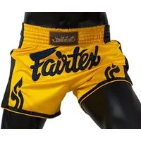 Fairtex Shorts Fairtex Muay Thai Short BS1701 Yellow Satin Fairtex BS1701 – Original Muay Thai Shorts aus Thailand