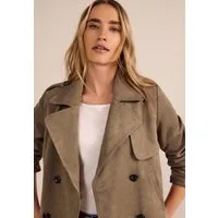 STREET ONE Lederimitatjacke in Velours-Optik