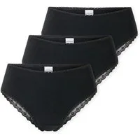 Schiesser Brasilslip Modern Multipacks (3er Pack) Spitzenbänder, Single-Jersey, Baumwollmischung