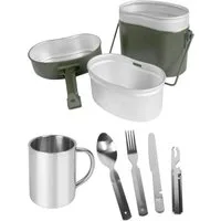 normani Geschirr-Set Bundeswehr Essgeschirrset Camping Geschirr (7-tlg), Edelstahl, Camping Geschirr Essgeschirr Outdoor Besteck Kochgeschirr