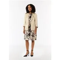 comma Minikleid Kleid Gemustertes Baumwollkleid im Relaxed Fit
