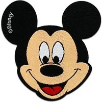 Disney Aufnäher Bügelbild, Aufbügler, Applikationen, Patches, Flicken, zum aufbügeln, Polyester, Mickey Mouse Comic Kinder - Größe: 6,5 x 6,5 cm