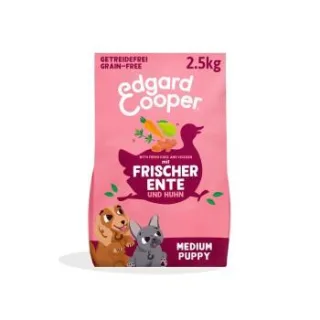 Edgard & Cooper Trockenfutter Hund, Junior, Frische Freilaufente & Huhn 2,5 kg