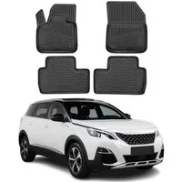 OMAC Auto-Fußmatten für Peugeot 5008 2017-2025 Schwarz 4 tlg TPE (4 St), für Peugeot 5008 2017-2025 Peugeot 5008 2017-2025, Antirutsch,Wasserfest,Einfache Installation
