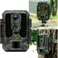 Casativo Wildkamera 4K Wildkamera mit IR Nachtsicht 70° PIR-Bewegungsmelder 20m Reichweite (Grundstück, Outdoor, Wald, Dual-Lens für 4K&Nacht, 0,2s Auslöser, Zeitraffer & Mikrofon, IP65)