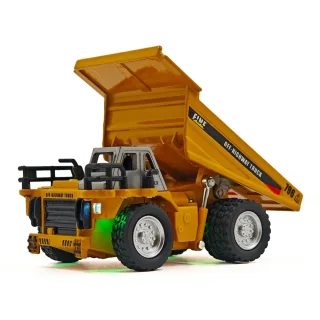 TRASPED HG4-431 RTR 1/64 2.4G Mini RC Car Alloy Dump Truck Support App Remote Controlled LED Light Sound Engineering Veh