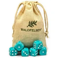 Waldfelsen Spiel – 2-50 Stk Standard Spielwürfel 16 mm Acrylwürfel Würfel bunt, Spielmaterial, Verschiedene Farben