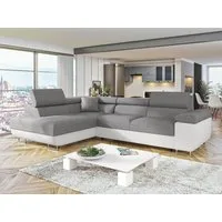 MIRJAN24 Ecksofa Torezio, mit Bettkasten und Schlaffunktion, Einstellbare Kopfstützen, 274x203x70-90 cm