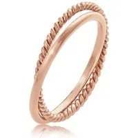 Elli Fingerring Wickelring Klassik Fein Gedreht Schmuck Geschenk 925 Silber