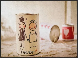 Fussmatte Hochzeit 4934 | Größe: 60 cm x 45 cm