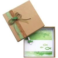 ZauberDeko Geschenkbox Geldgeschenk Verpackung Grün Fisch Kommunion Konfirmation Gutschein