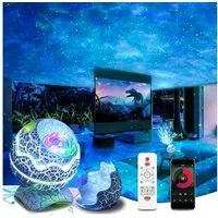 feinlux LED-Sternenhimmel LED-Sternenhimmel Sternenhimmel projektor,Mit Musikplayer,Nachtlicht, LED fest integriert, Extra-WarmweiB,Farbwechsler, KaltweiB, NeutralweiB,TageslichtweiB, 19 Weiße Rauschen, Timing und Sternen für Kinder Erwachsene Deko