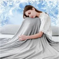 FOUORTUNATE-BEE Microfaserbettdecke Kühldecke 150x200 cm, Sommerdecke, Wendedecke, leichte Decke, Für Bett, Sofa, Reisen, Baby, Camping, atmungsaktive Kühldecke