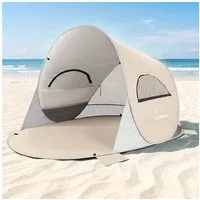 Wolfwise Kuppelzelt Strandmuschel Pop-Up Zelt mit UV-Schutz 50+, 2-4 Personen Strandzelt, Personen: 4