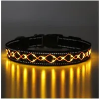 Illes-Laedchen Hunde-Halsband LED Hundehalsband wiederaufladbar USB – Leuchthalsband, 3 Leuchtmodi, wasserabweisend & verstellbar – LED Halsband