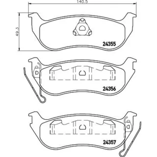 Hella Bremsbel?ge hinten Jeep Cherokee Wrangler 8DB355020-631