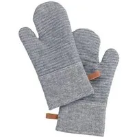 WENKO Topfhandschuhe Modell Ada Stripes, (Set, 2-tlg), Ofen- und Grillhandschuhe, extra langer Schaft, Baumwollinnenseite