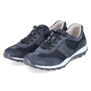 Gabor Low Sneaker - Gr. 41 - Blau - Leder & Textil