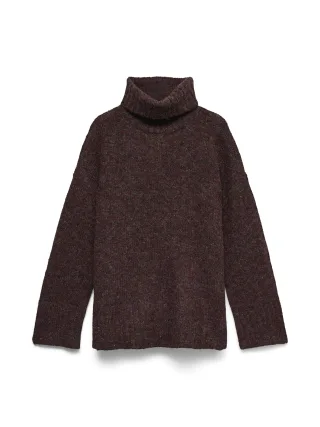 VERO MODA - VMINGRID LS ROLL NECK PULLOVER NOOS Winetasting - Gr. - S
