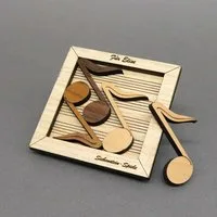 ROMBOL Denkspiele Spiel FÜR ELISE - kleines, aber feines Packpuzzle, Knobelspiel, Holzspiel