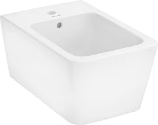 Hansgrohe Wand Bidet EluPura Q 540 mm mit Hahnloch u.Überlauf weiß, 60280450 60280450
