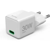 Hama Schnellladegerät (USB-C, PD/QC, extraklein 3,1 x 2,85 x 2,85 cm, 30 W) Schnelllade-Gerät (1-tlg., GaN-Ladegerät für Handys, Tablets, AirPods und Power Packs)