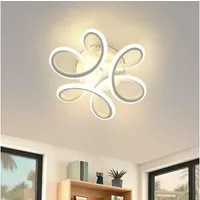 ZMH LED Deckenleuchte Geometrie Design Schwarz/Weiß Deckenlampe Modern Whonzimmer Flur, LED fest integriert, Warmweiß 3000K, klein für Wandleuchten geeignet Küchenlampe Eingang Schlafzimmer Hotel
