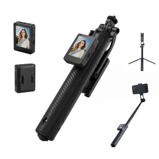 D11 Screen Mirroring Selfie Stick with Tripod 180° Rotation 4 Brightness Levels Portable Vlog Stand for iOS Android