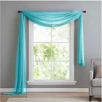 Gardinenbox Freihanddeko (1 St), ohne, transparent, Voile, Uni Volant Transparent Polyester 600cm 140cm