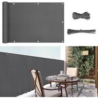SUNULA Balkonsichtschutz Balkonsichtschutz PES 170 g/m² Blickdicht UV- & Wetterfest ohne Bohren Patentierte Reißfeste Ösen, 99 % Privatsphäre für Balkon & Garten