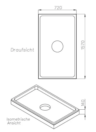 Neuesbad Wannenträger für Bette Floor 160x75 SD 25409